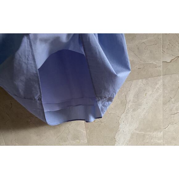 J. Crew Flutter Ruffle Sleeveless Dress Blue Cotton, Cottagecore Preppy - Size 6 - Picture 7 of 9